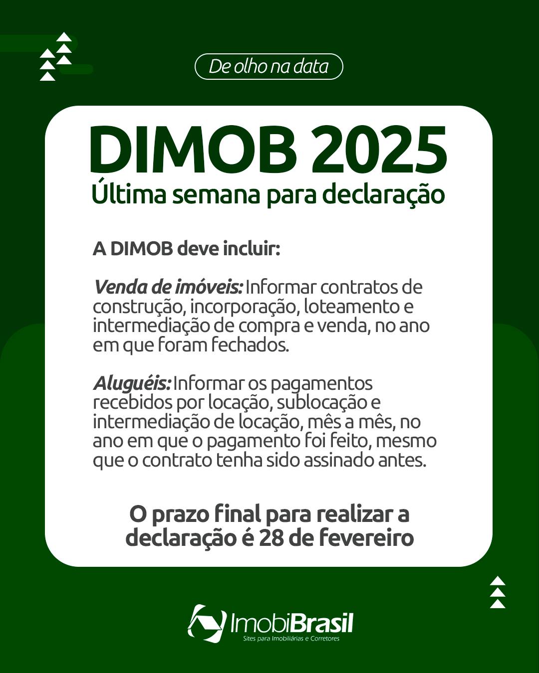 ImobiBrasil - A DIMOB (Declaração de Informações sobre Atividades ...
