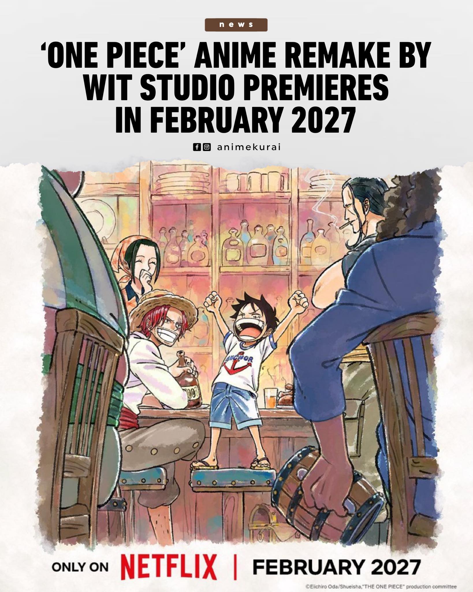 New One Piece anime series coming to Netflix in February 2027