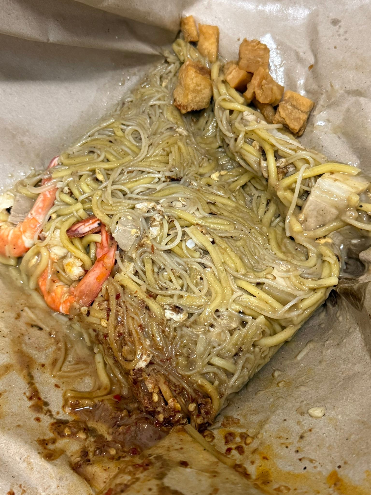 Hokkien mee at Chinatown branch reheats pre-fried noodles