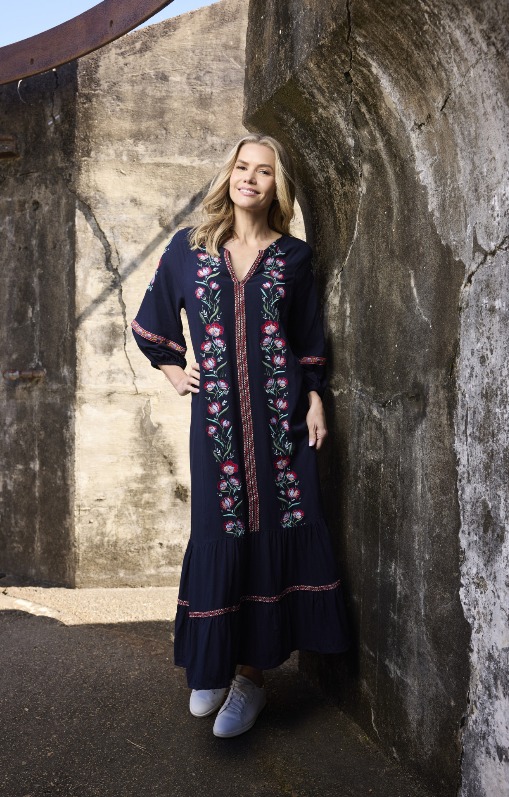 bohemian long dress nikki This looks stunning on this one from Orientique 🌻 www.lillypillystyle.com.au Sizes up to 20 in this one . Quite Relaxed fit in size. Embroderery just so classy. https://lillypillystyle.com.au/products/ivanova-maxi-dress Buy From the 2025week15 The detachable neck chain The Vesper Gown – Shoe Size (UK):3.5