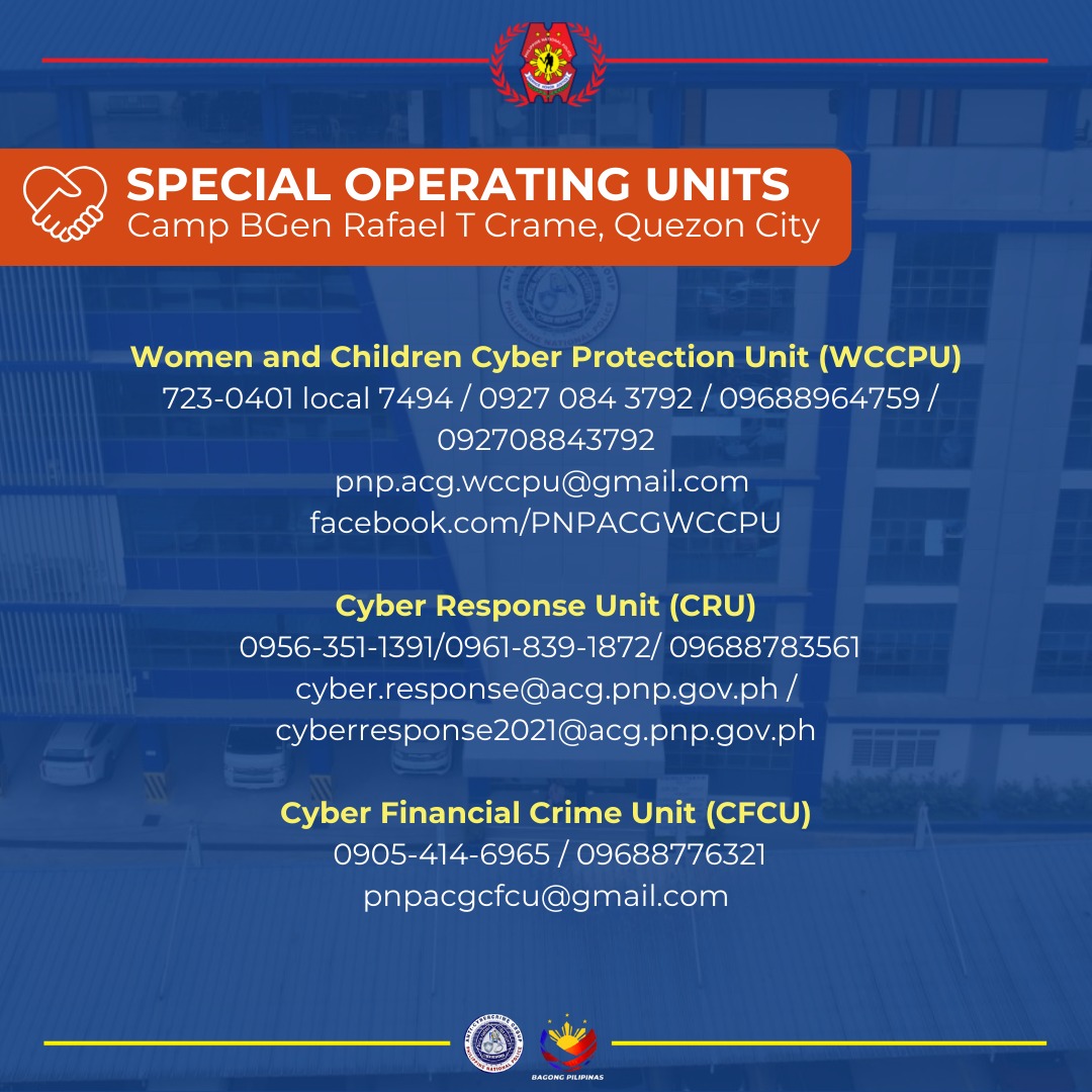 PNP - SPECIAL OPERATING UNITS Camp BGen Rafael T Crame, Quezon City ...