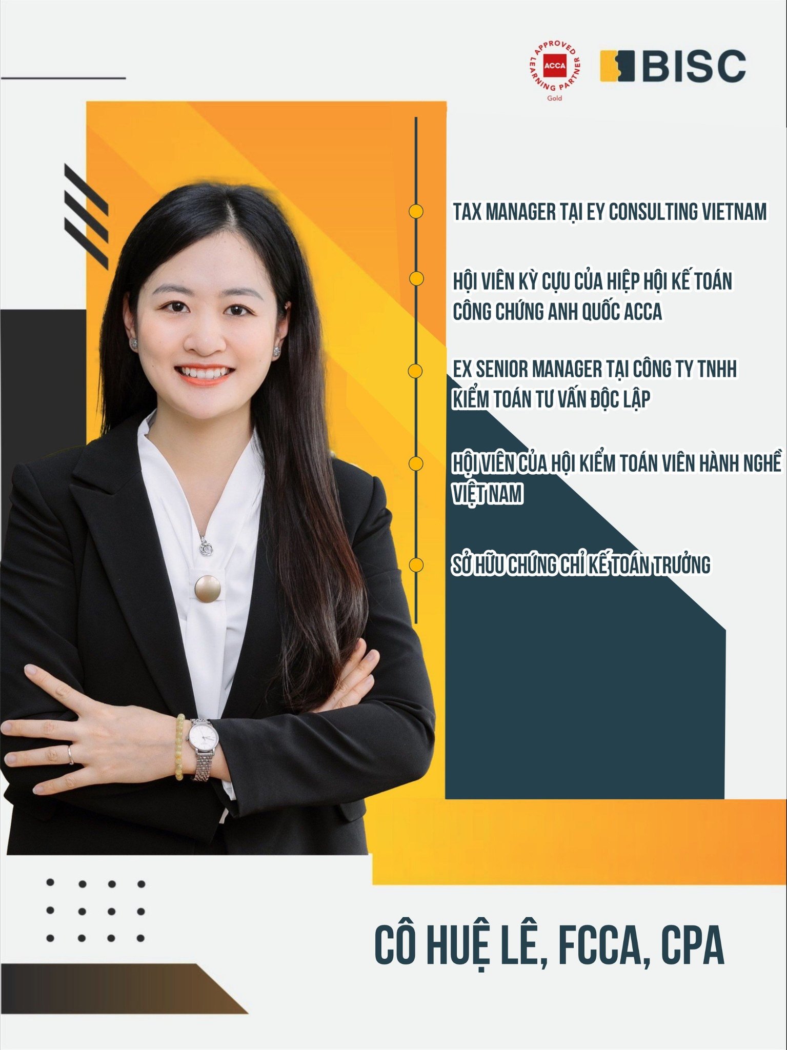 BISC - 🔑 GIẢNG VIÊN MÔN TAXATION (TX/F6) - CÔ HUỆ LÊ,... | Facebook