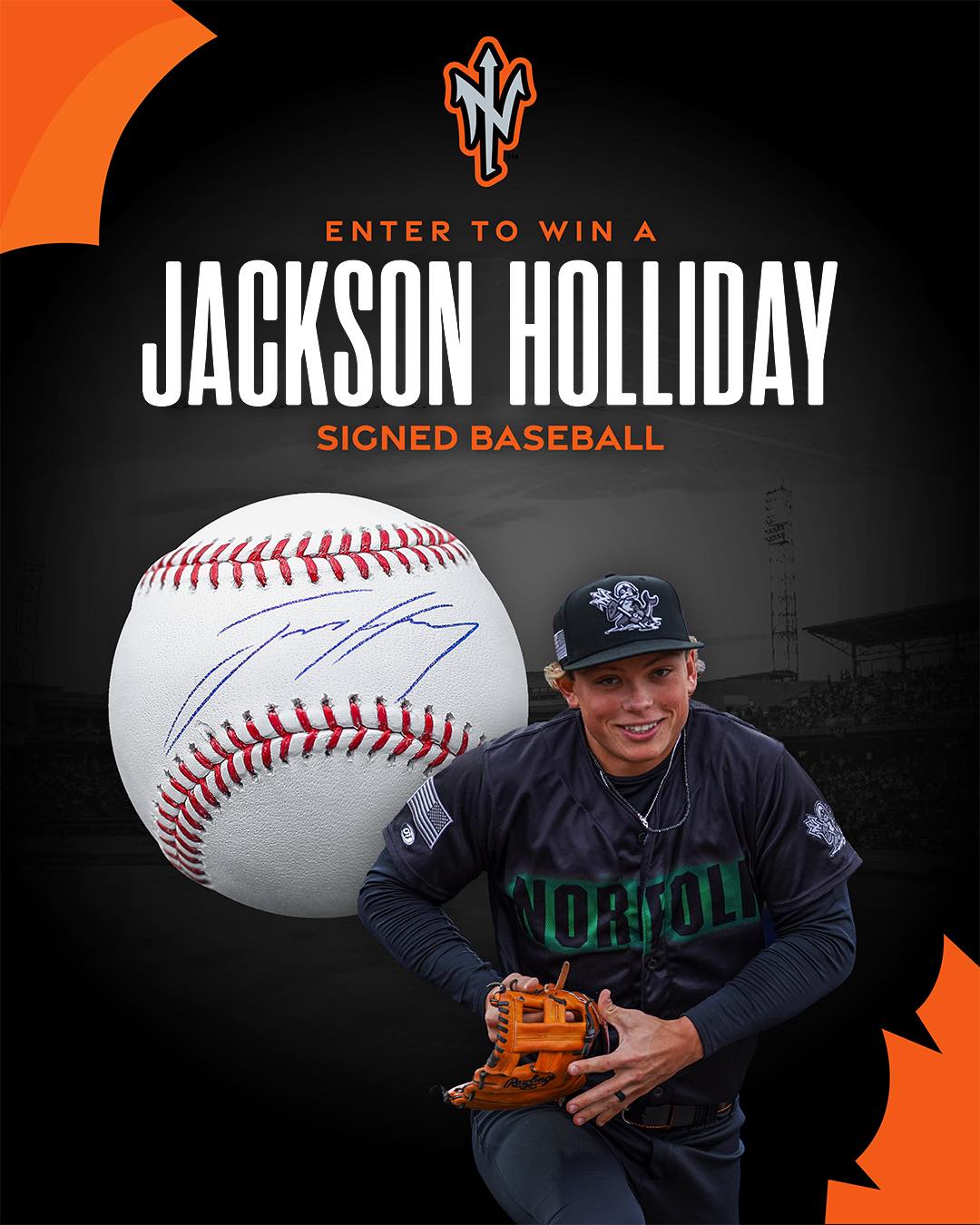 Win a Jackson Holliday signed baseball by August 31