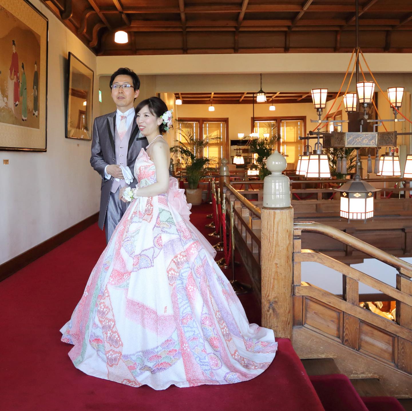 新婦様が幼少の頃、お母様が新婦様にご用意され 成人式にご着用された