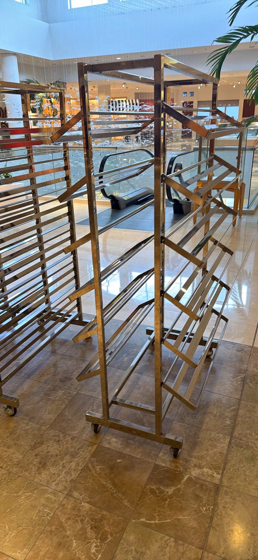 LAST 2 DAYS! Metal Rolling Shoe Display Racks! Neman Marcus@Ala Moana ...