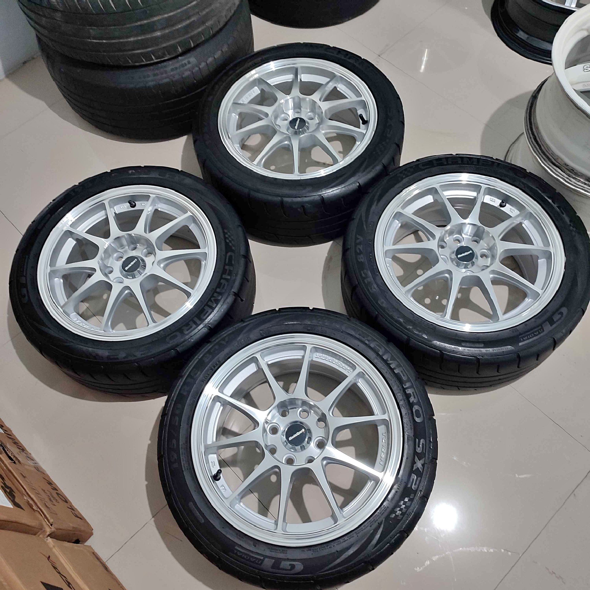 R15 Wedsport TC 105 N mulluss & Ban Semi Slick 195/50 Sx2 tuker tambah ...
