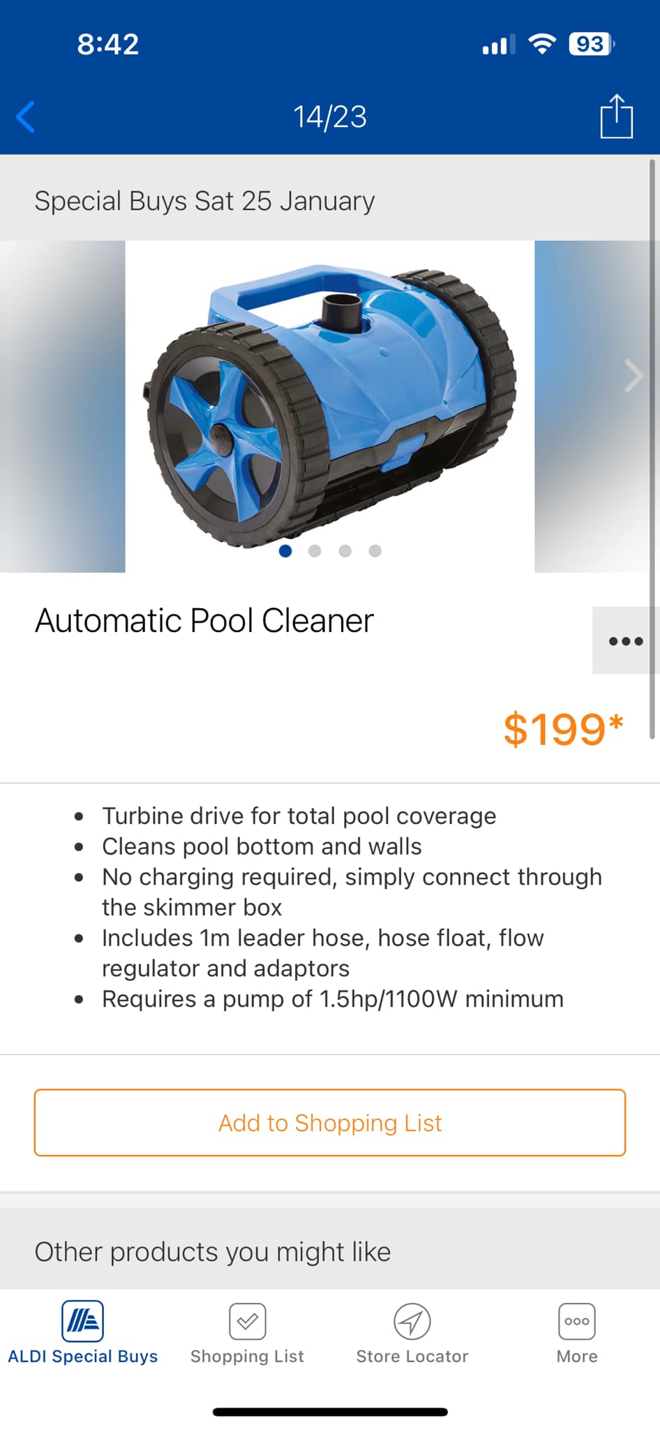 Gosvor Cordless Robotic Pool Cleaner for Above Ground Pools, Automatic Pool Vacuum Robot w/ 90 Mins Runtime