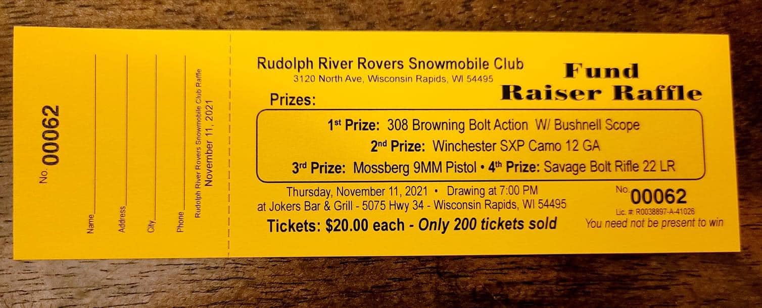 The drawing is tomorrow! We have a... - Rudolph River Rovers | Facebook