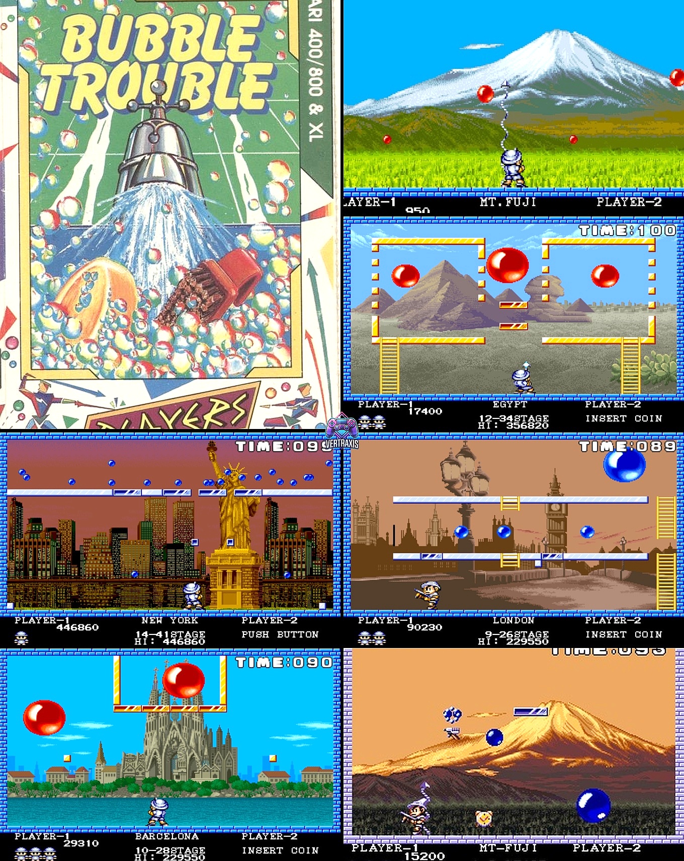 Classic arcade game Pang by Taito