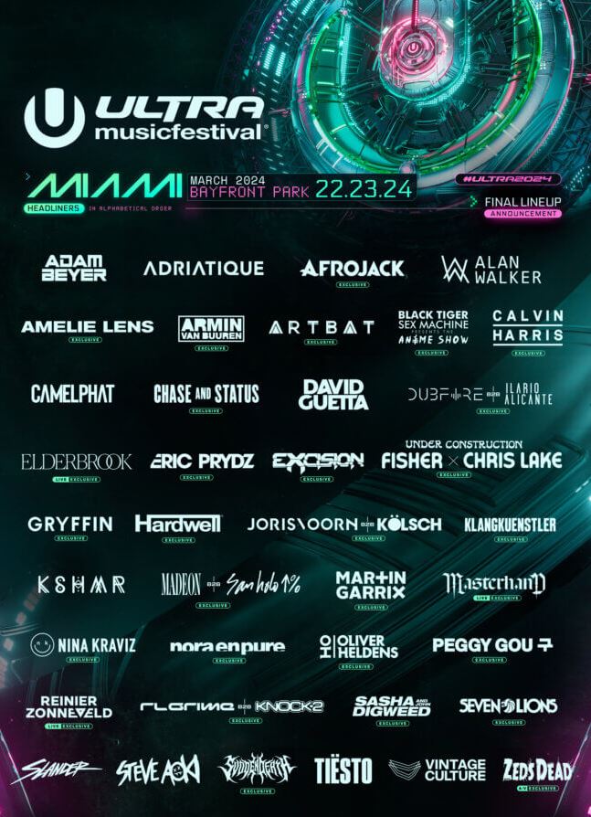 Rave Time - El line up de Ultra Music Festival Miami es...