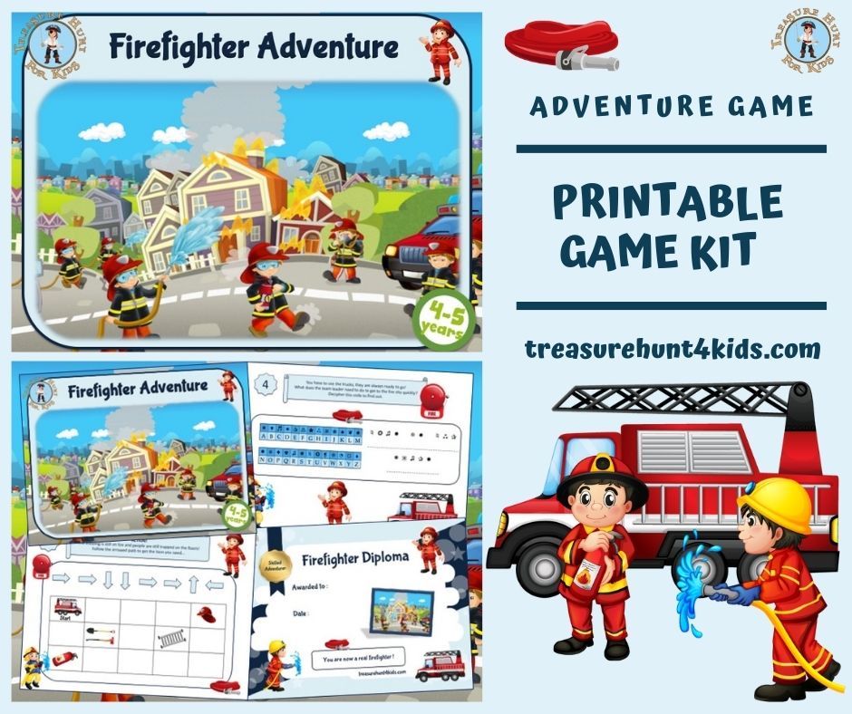 🚒👩‍🚒 Gear up and get ready for an... - Treasure hunt 4 Kids | Facebook
