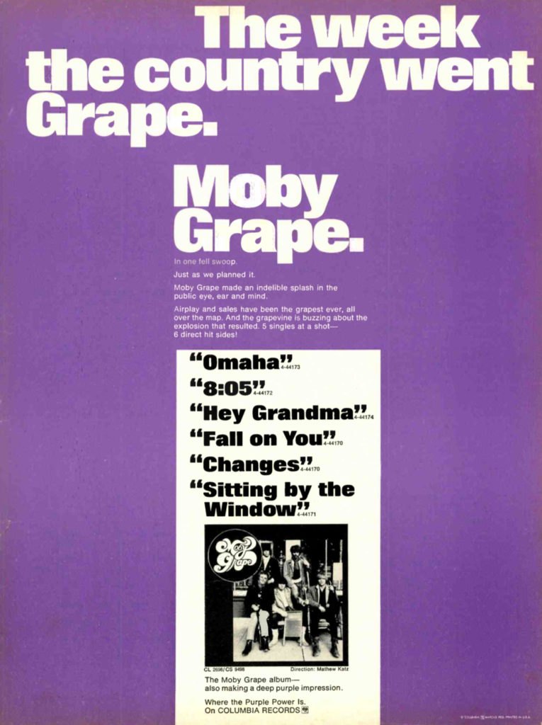Moby Grape's 1967 self-titled debut album on Columbia Records