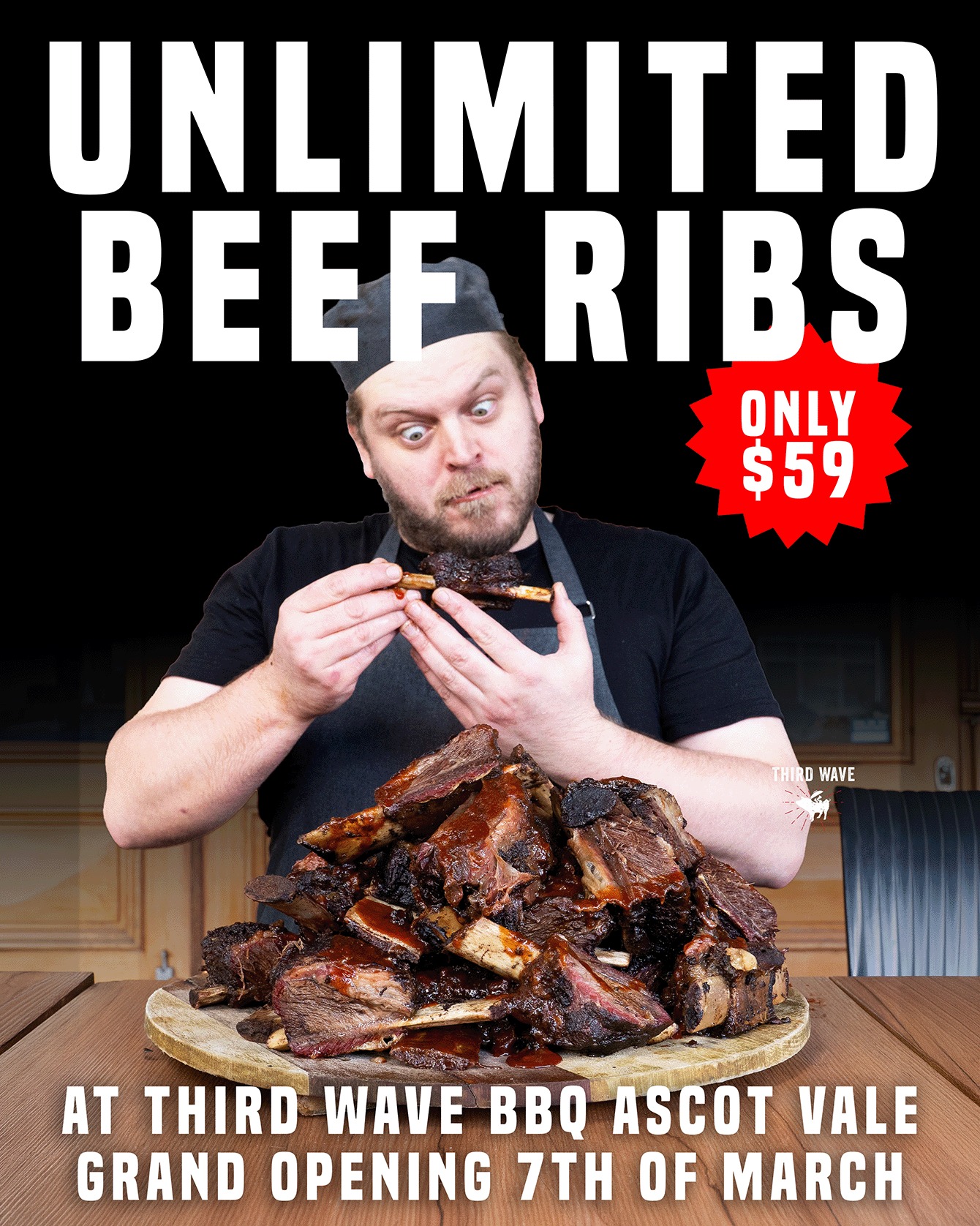 Third Wave BBQ - 𝗨𝗡𝗟𝗜𝗠𝗜𝗧𝗘𝗗 𝗕𝗘𝗘𝗙 𝗥𝗜𝗕𝗦 𝗔𝗥𝗘 𝗖𝗢𝗠𝗜𝗡𝗚 𝗧𝗢 𝗔𝗦𝗖𝗢𝗧... | Facebook