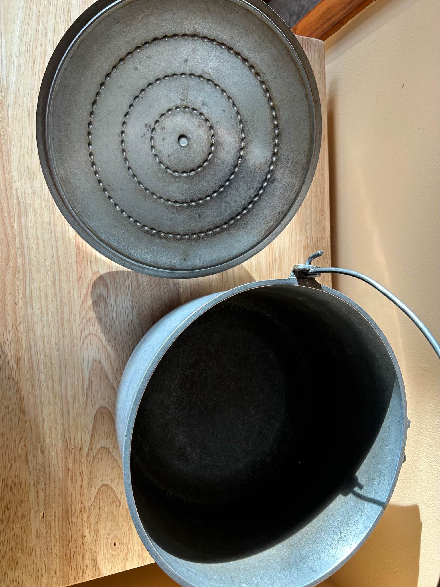 Vintage Cast Rite Ware Aluminum Dutch Oven Camping Pot w/ Lid and ...