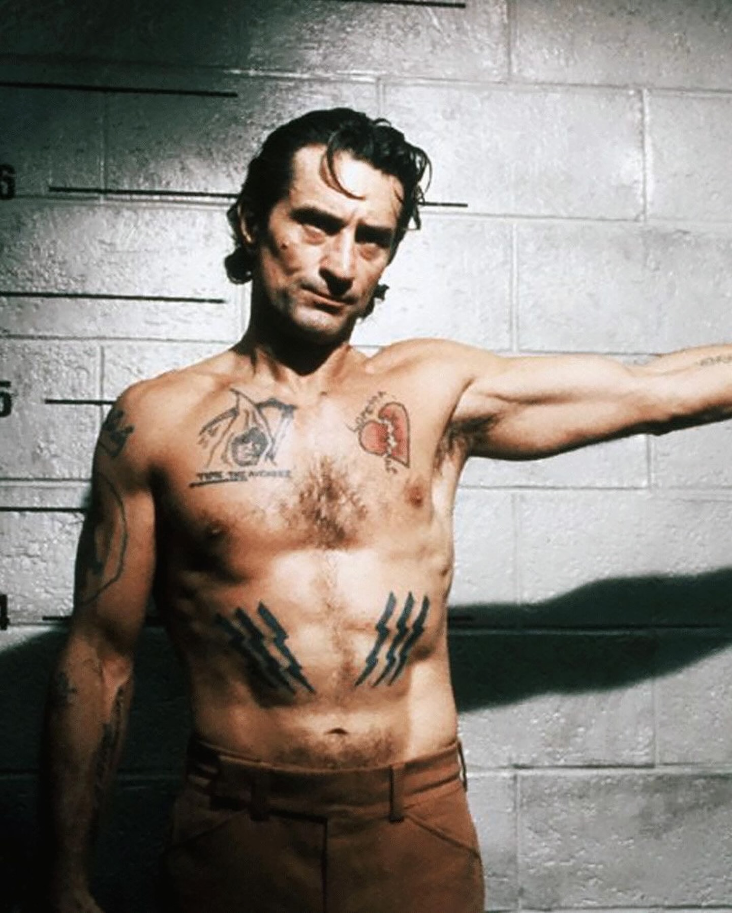 These tats are awesome! @filmatic Robert De Niro as Max Cady in