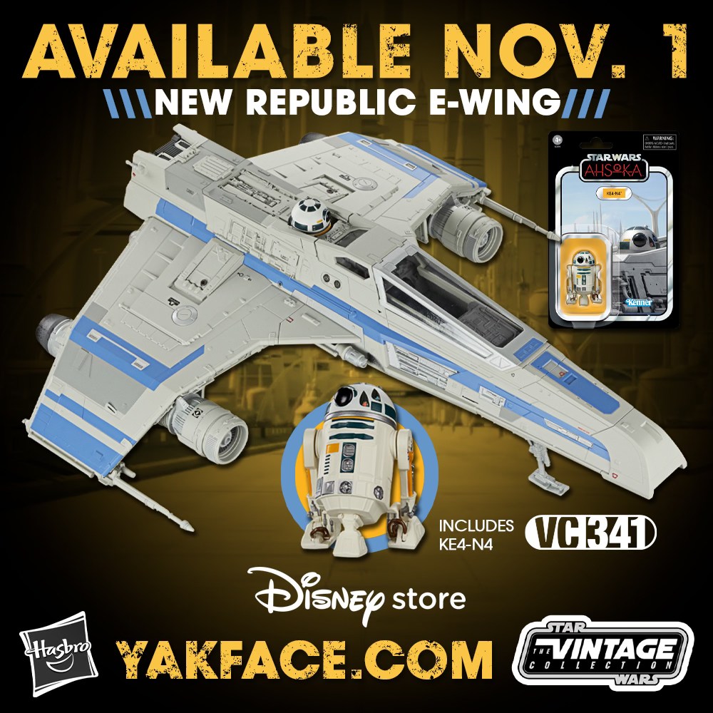 Star Wars Vintage Collection – E-Wing Et Droïde KE4-N4 – Figurine 9,5 Cm – Ahsoka – Hasbro – Dès 4 Ans