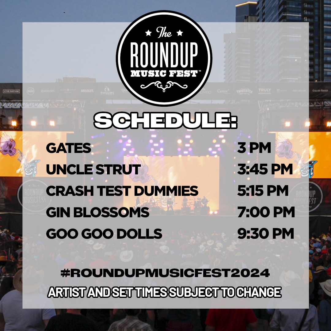 Roundup MusicFest - SET TIMES Ladies and gentlemen, our favourite time ...