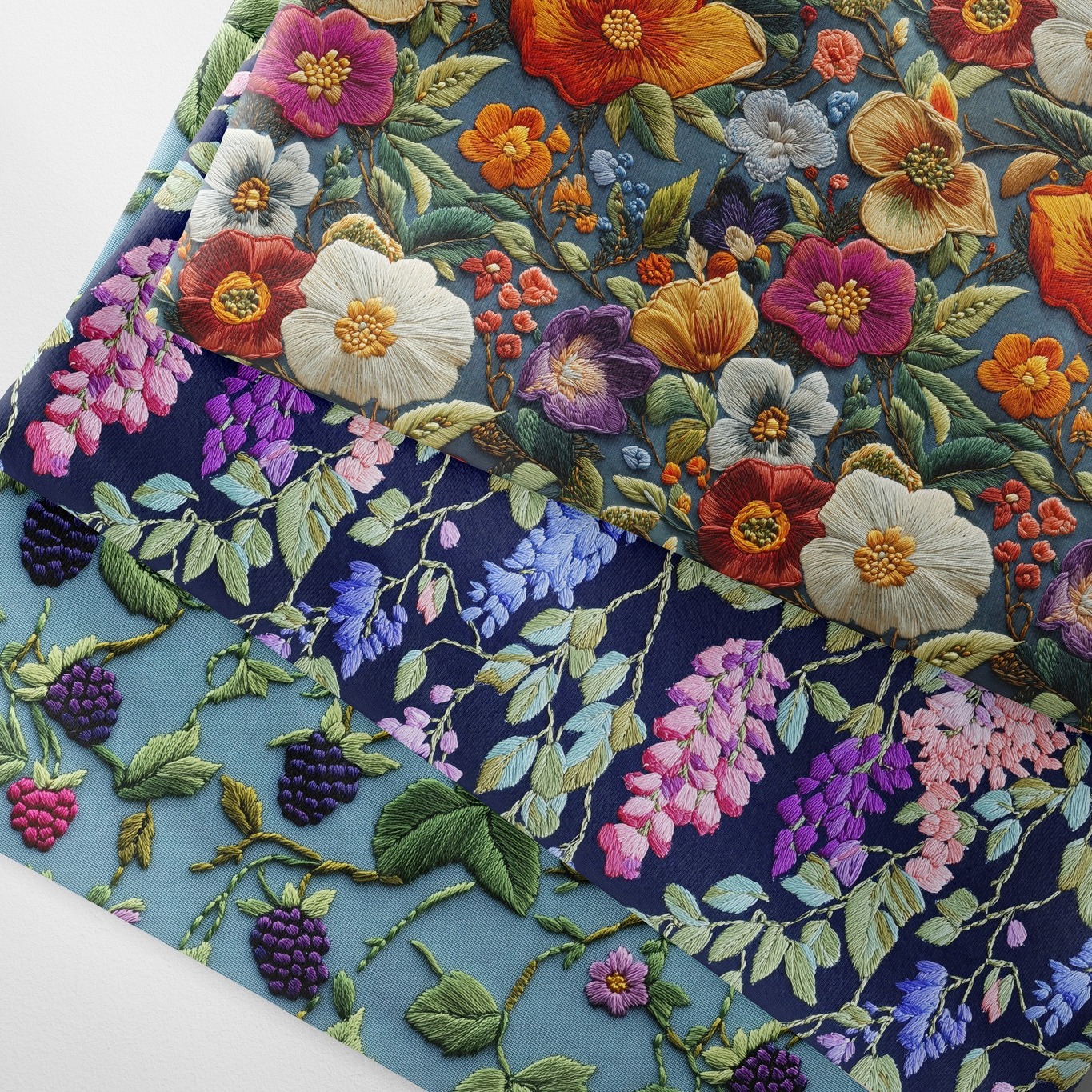 What flower to embroider next in Ebony and Ivory collection?