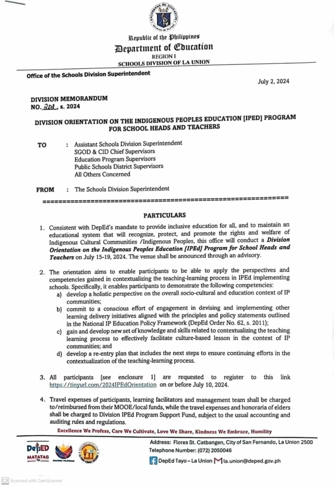 Division Memorandum No. 202 s,... - DepEd Tayo - La Union SDO | Facebook
