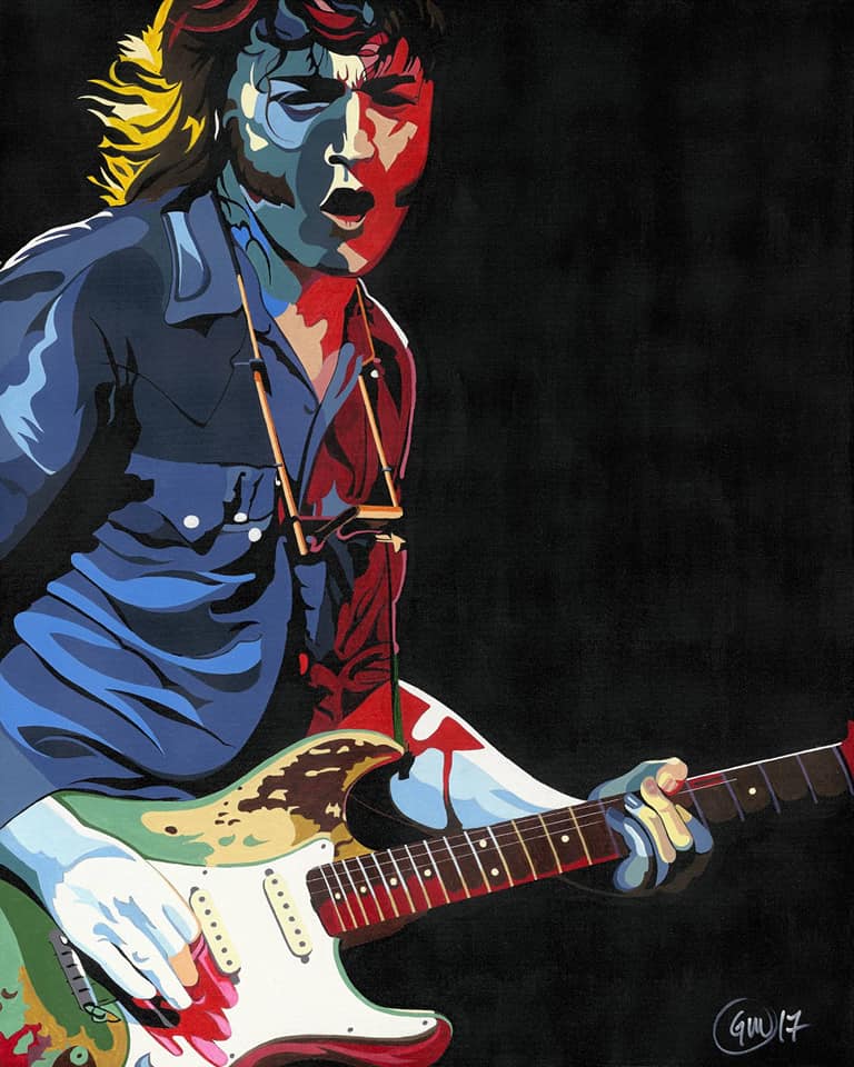 Painting of Rory by Dublin based artist Glenn Matthews used on the