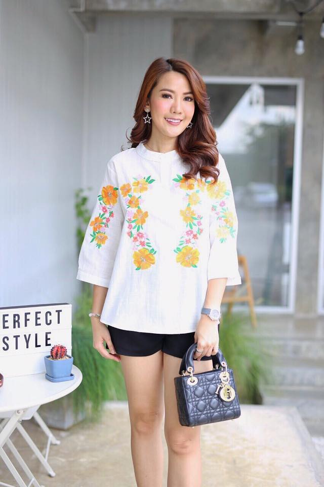 กางเกงลินิน กางเกงทำงาน เสื้อลินิน คุณภาพดี - เสื้อลินระบายแขนสองชั้น ️ ...