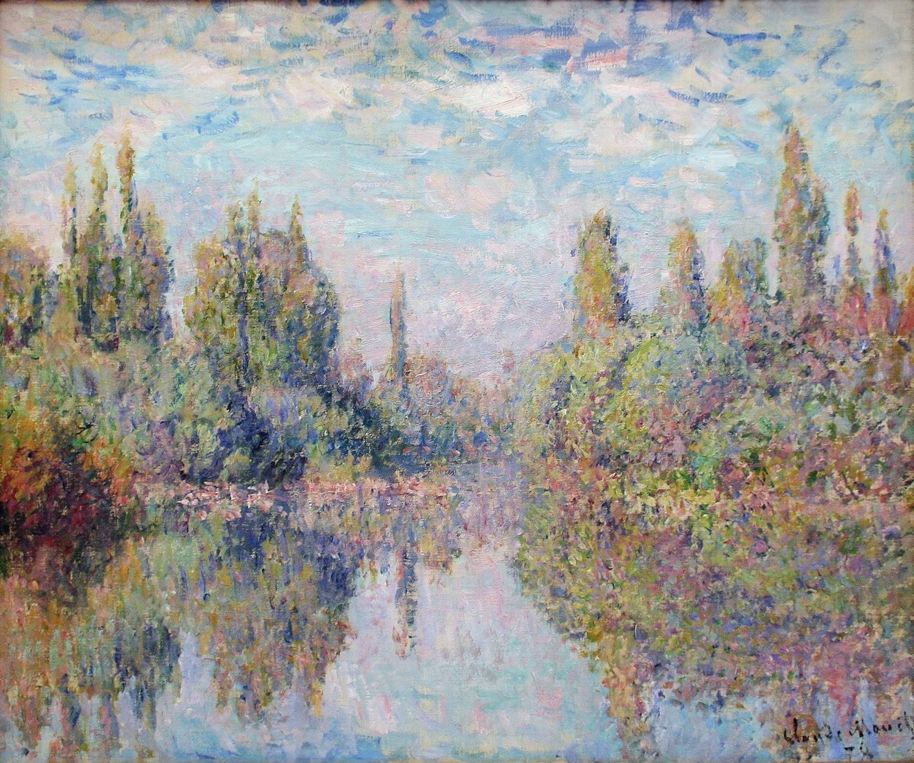 Painting - Claude Monet, Small arm of the Seine at Vetheuil, 1878 #art ...