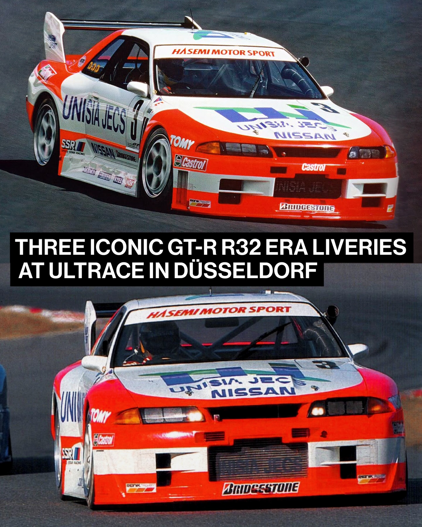 At ULTRACE GERMANY, three very significant R32 Skyline GT-R race 