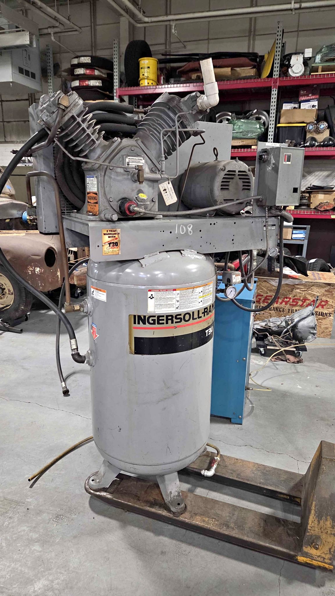 Ingersoll Rand Duplex 7.5HP Air Compressor + Refrigerated Dryer - Air ...