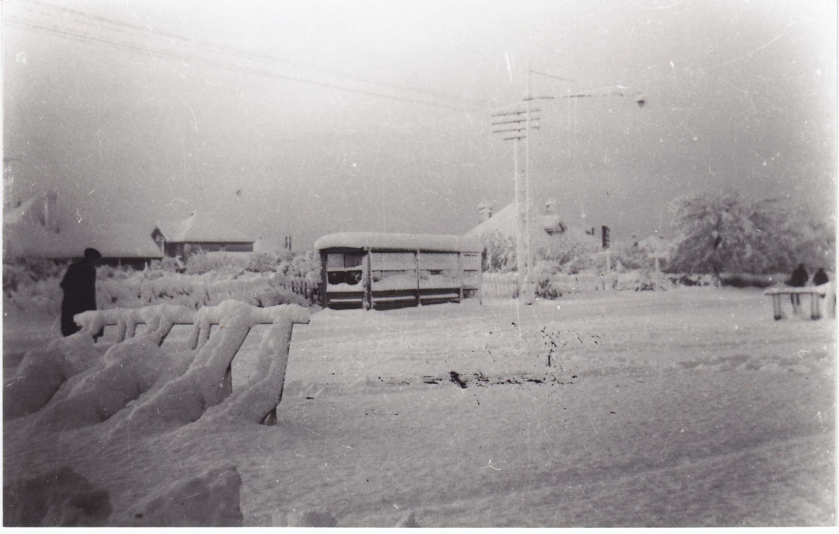 Snow after 2nd big storm of Feb 1958