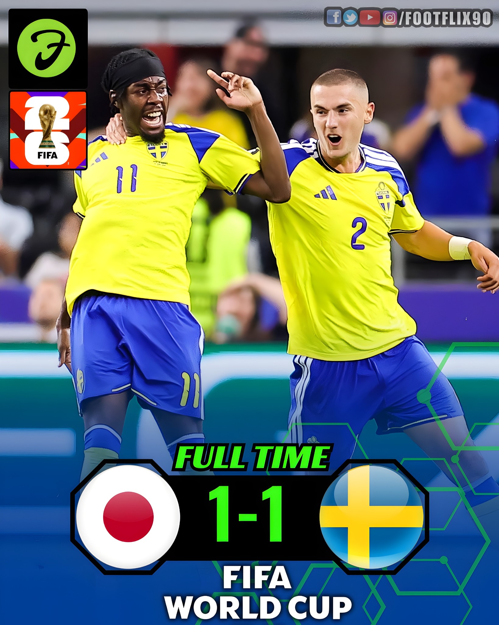 ⏩ FULL TIME : Japan 1-1 Sweden (FIFA World Cup LIVE) ⚽Daizen
