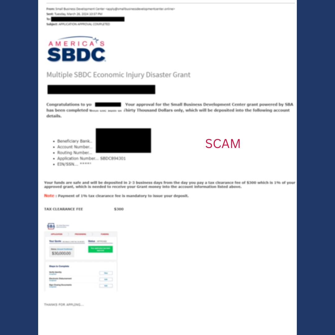 🚨 SCAM ALERT 🚨 Attention Small Business Owners: Beware of a phishing ...