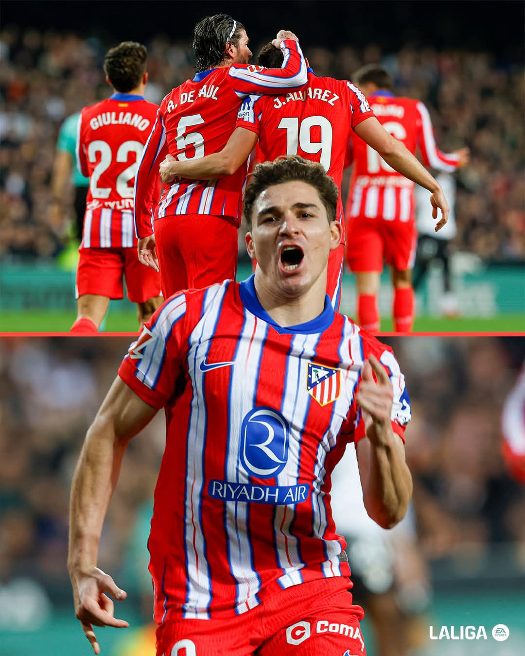 Julian Alvarez will wear the no.19 at Atlético Madrid.