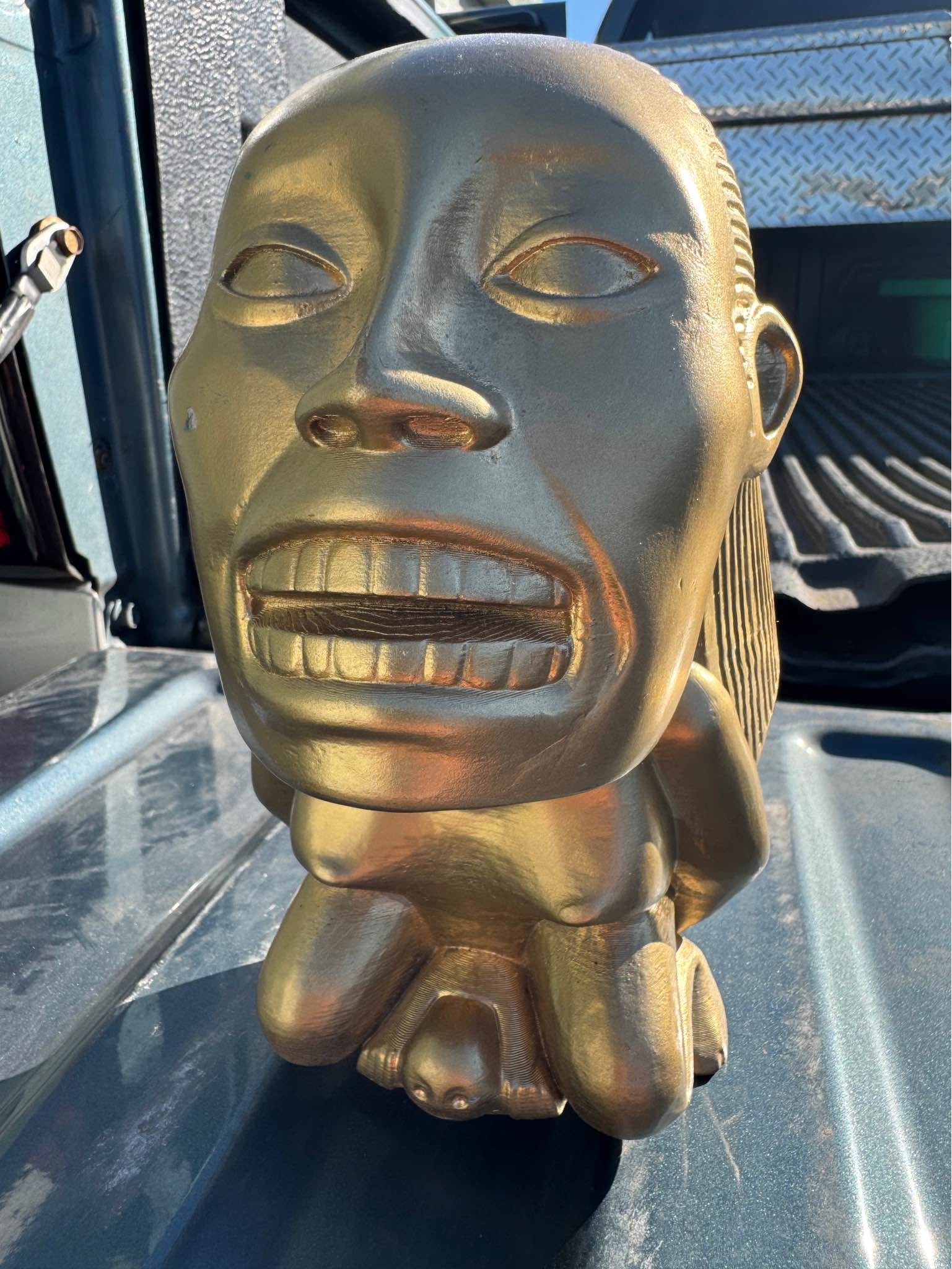 Indiana Jones Idol Statue de fertilité dorée | Réplique d'accessoires de film Raiders of The Lost Ark | Souvenirs du film des années 80 et objets de collection | Parfait pour les