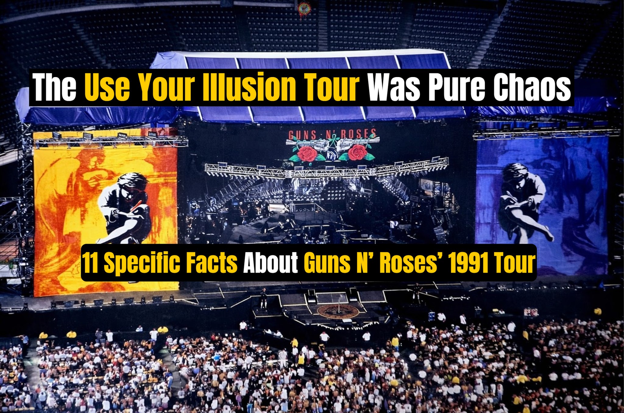 Guns N' Roses 'Use Your Illusion' tour at Wembley Stadium in 1991