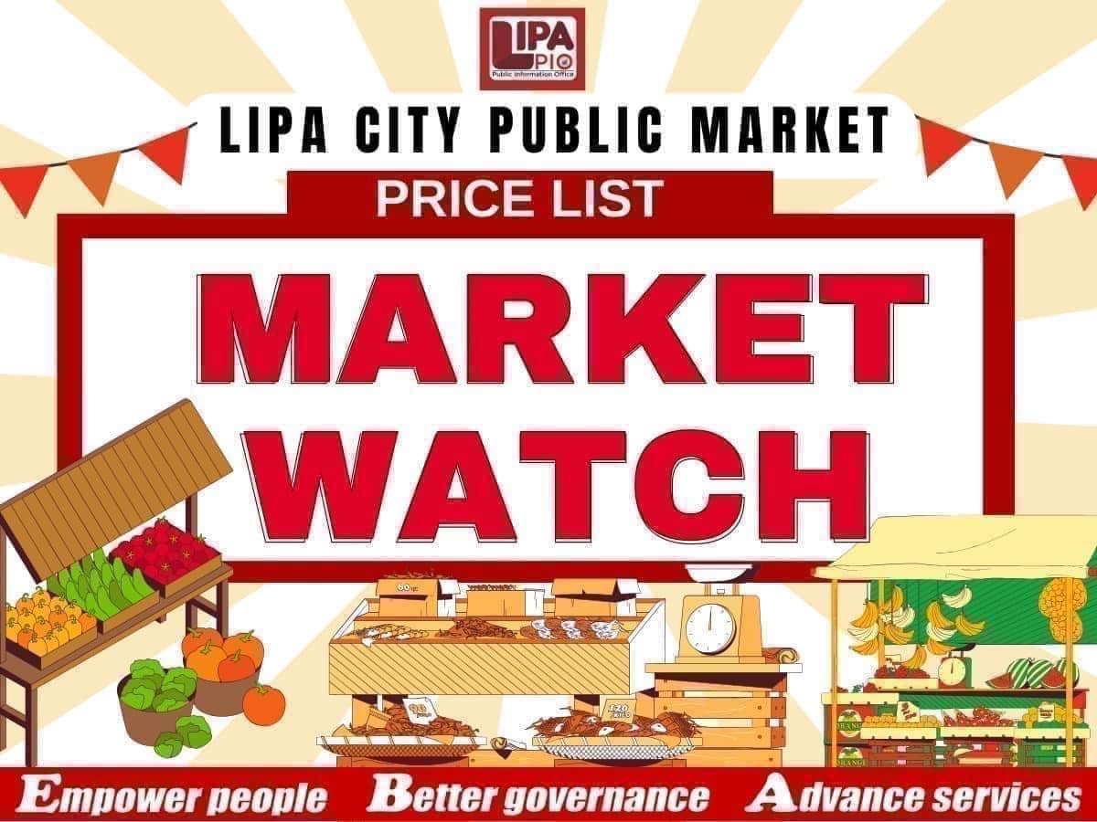 Lipa - MARKET WATCH : PRESYO NG MGA PANGUNAHING BILIHIN SA LIPA CITY ...