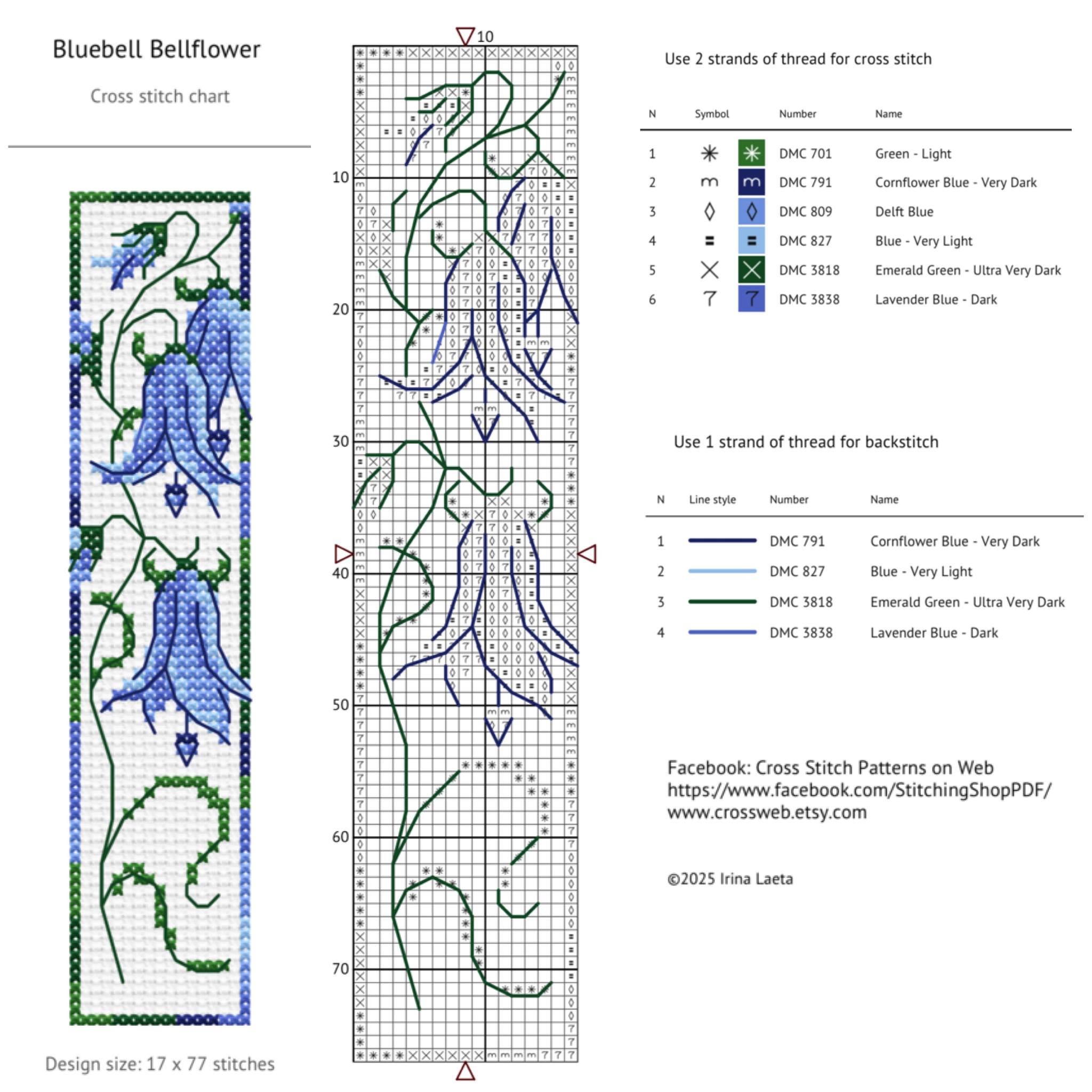 Cross Stitch Patterns on Web - Free cross stitch chart for bookmark ...