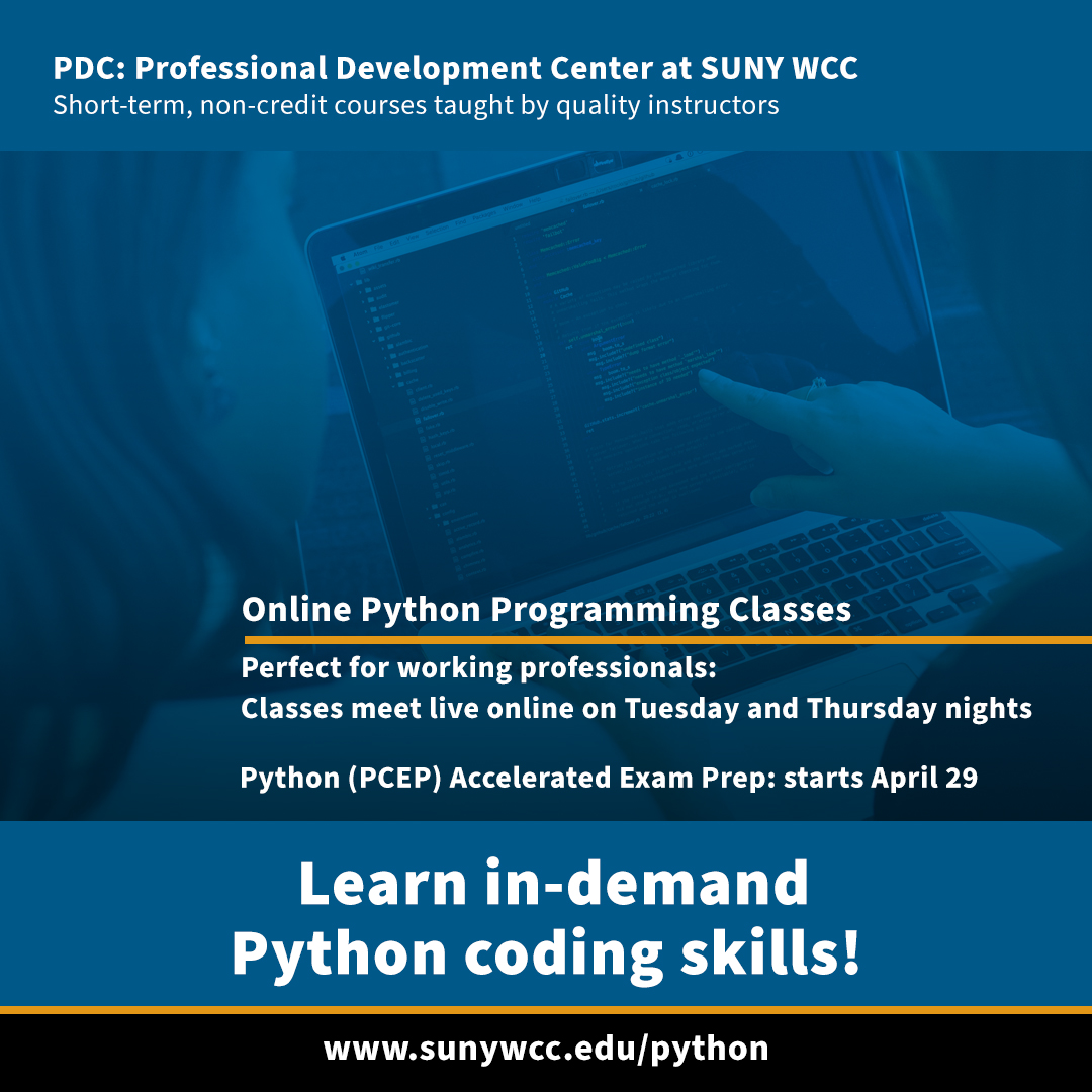 SUNY Westchester Community College - Learn versatile Python coding ...