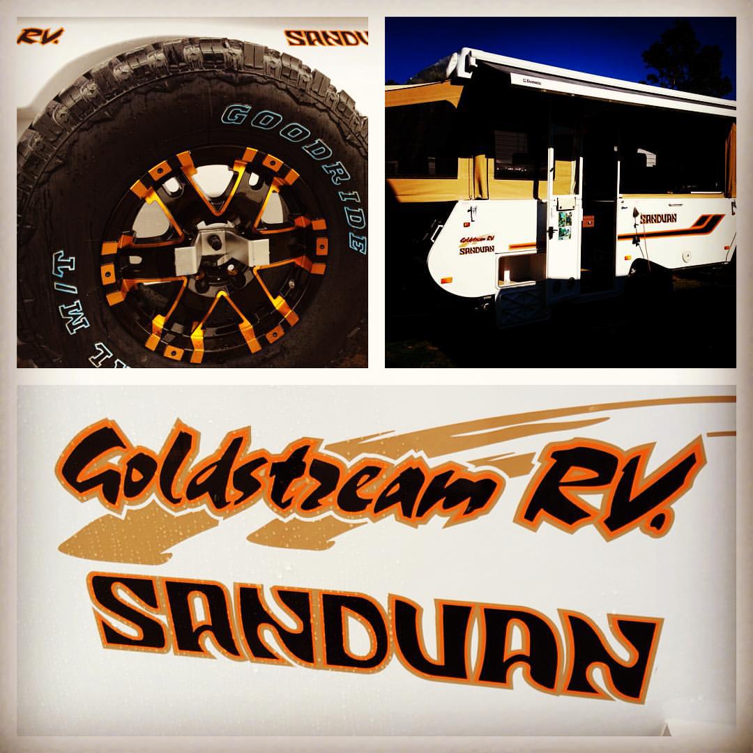 The sandvan by Goldstream RV fitted... - Primal Alloy Wheels