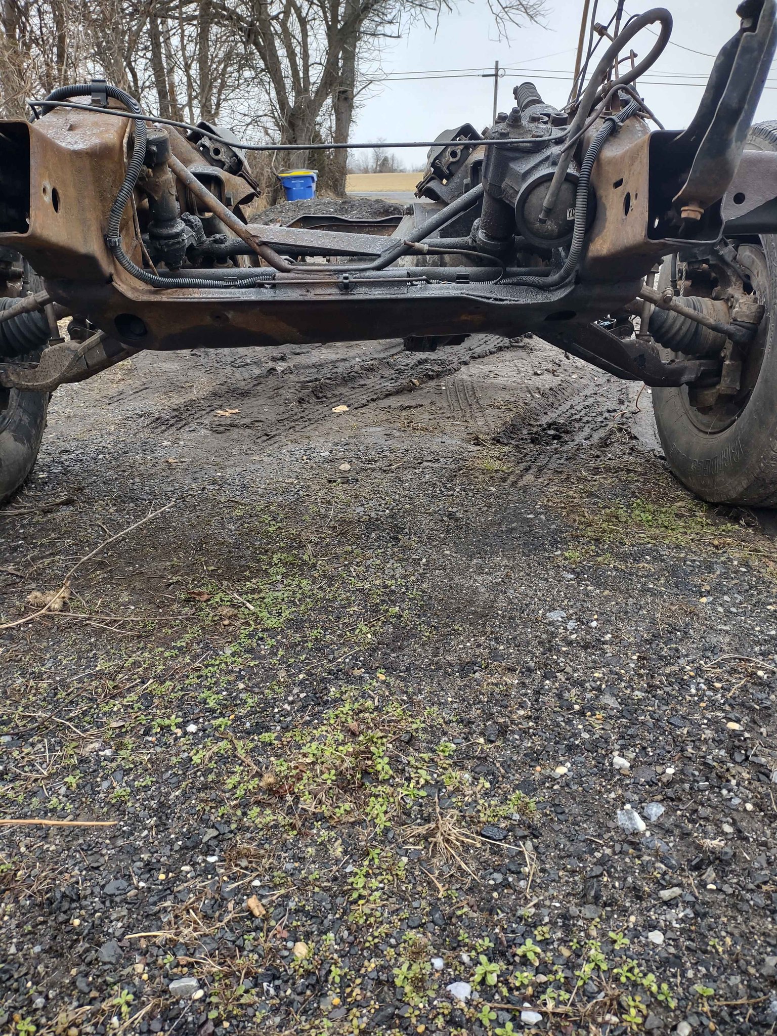 1996 k2500 cab and half 8 ft bed frame with front rear. No wheels - Car ...