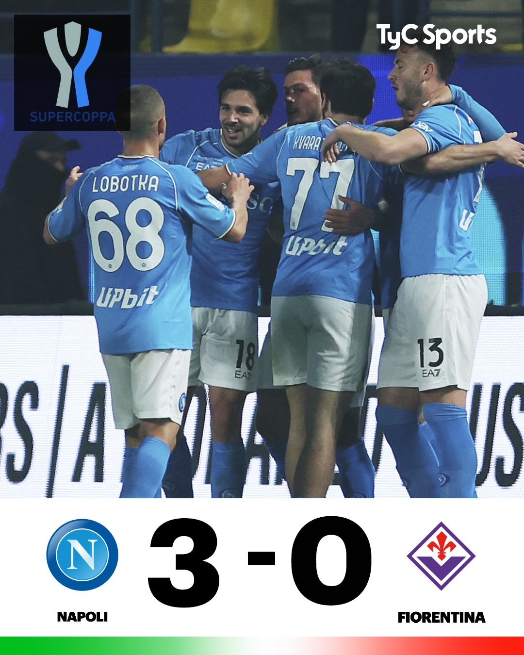 TyC Sports - #SupercopaItalia ¡NAPOLI GOLEÓ A LA...
