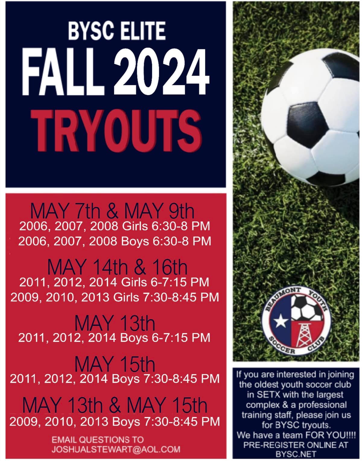 Beaumont Youth Soccer Club | Beaumont TX