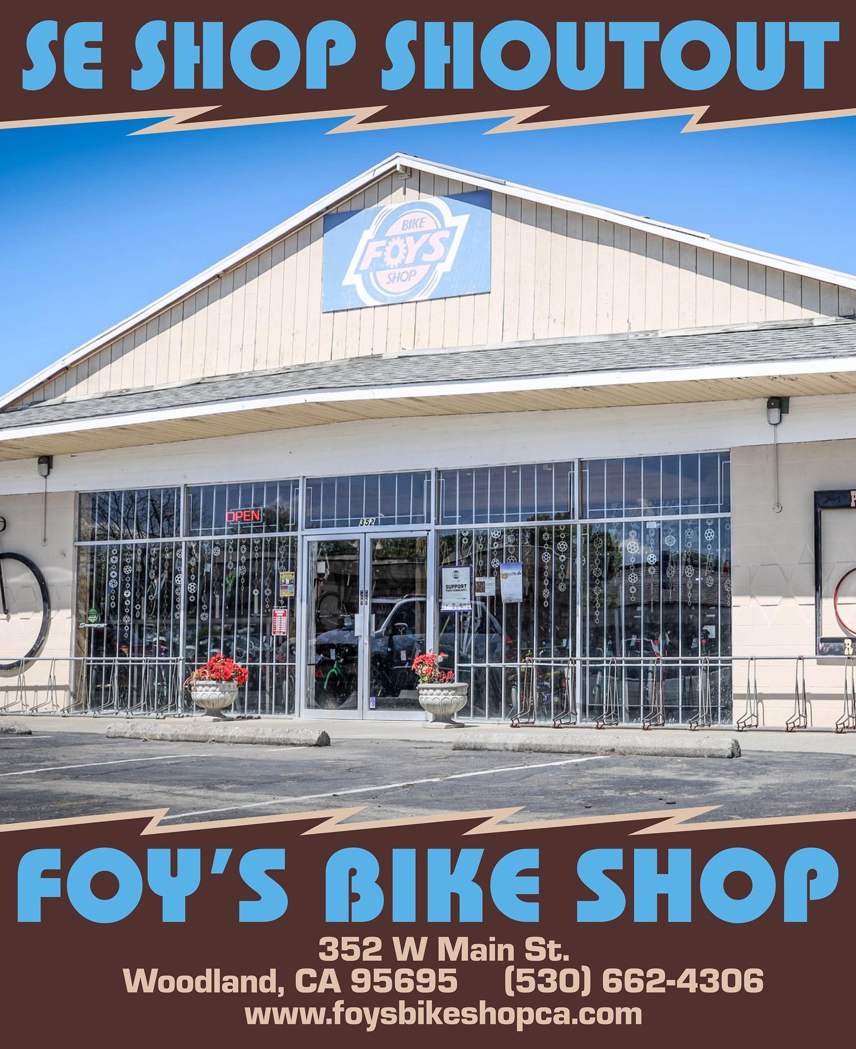 SE - Are you anywhere near Woodland, CA? Do you like cool bike shops ...
