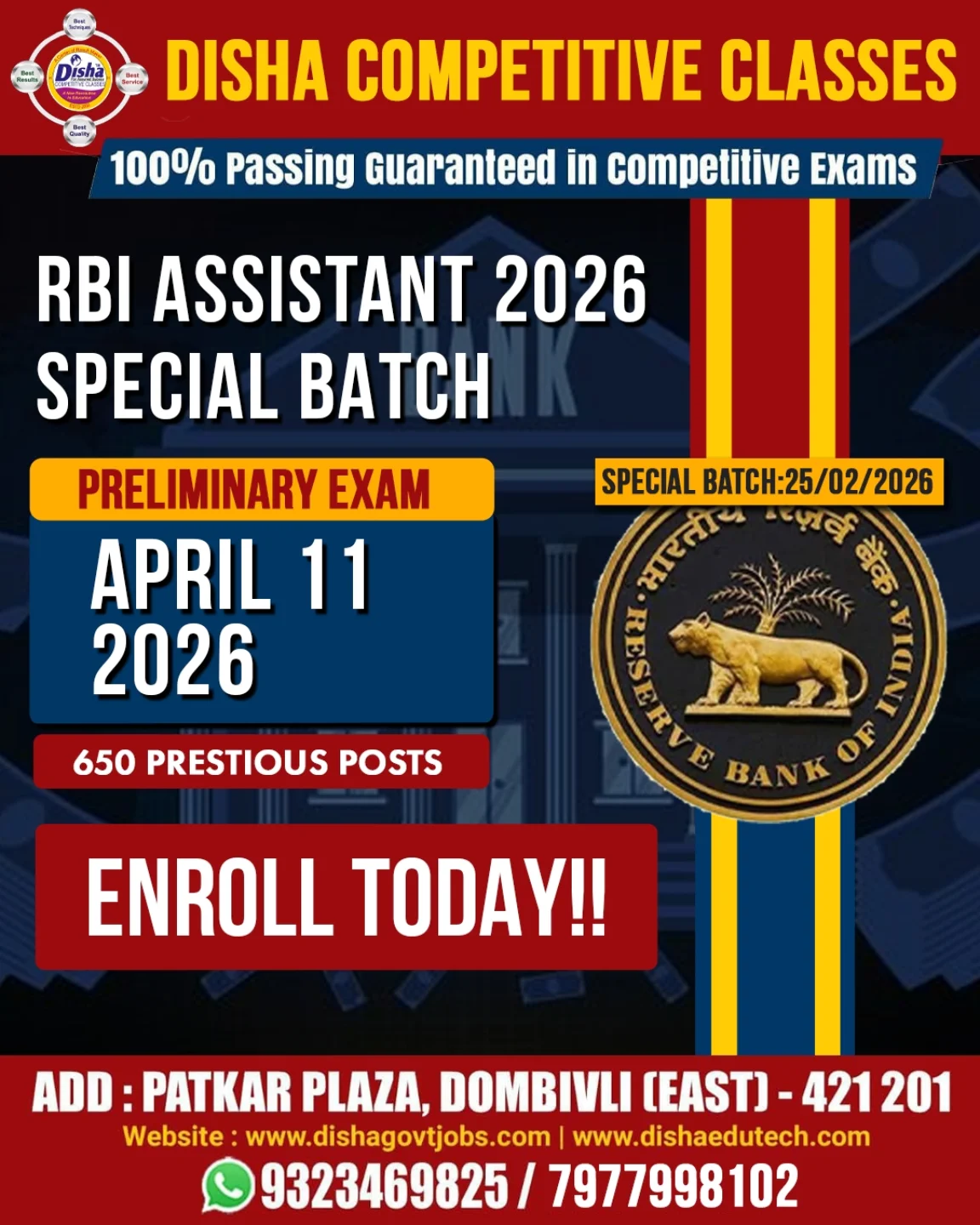 Disha Competitive Classes - Govt. Jobs | Dombivli