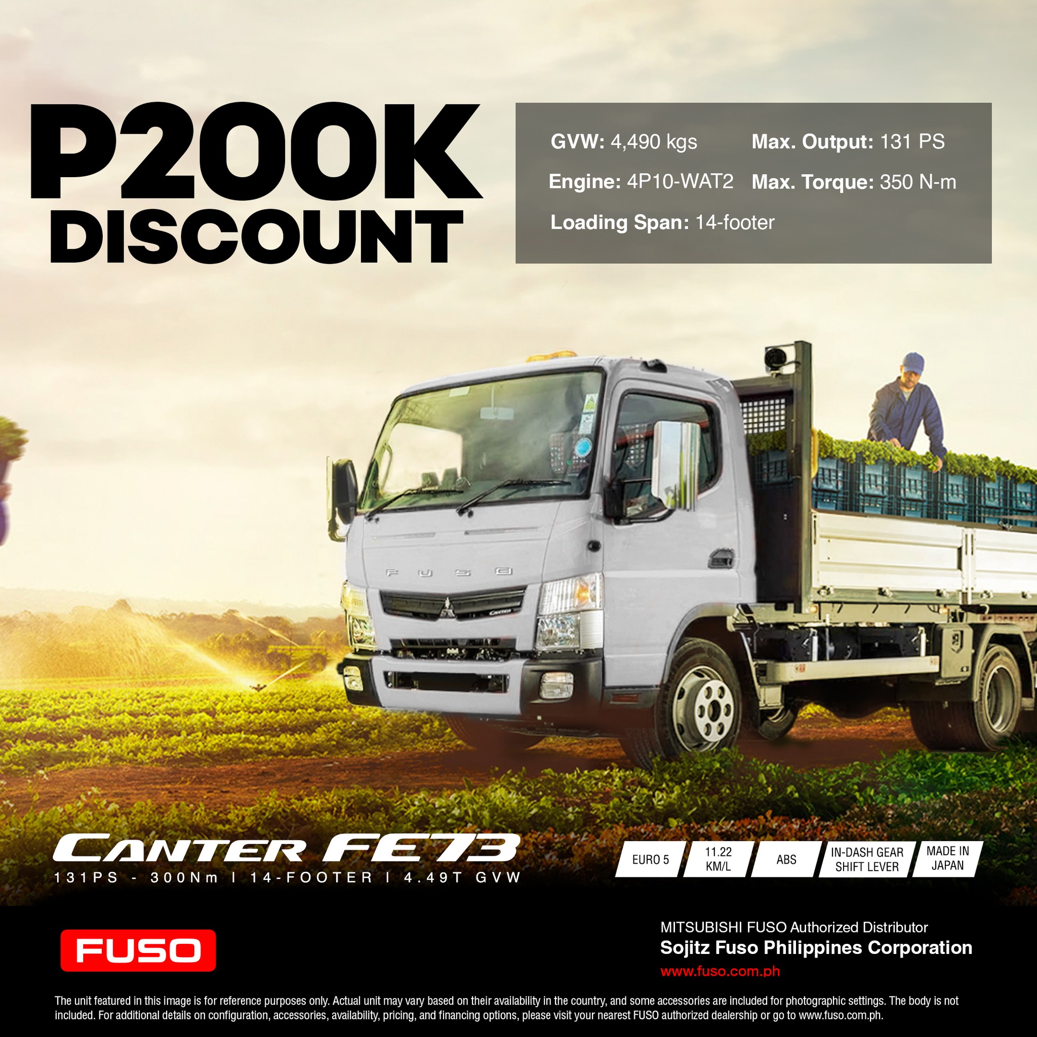 FUSO - From farm to table, our FUSO Canter FE73 is on a mission to ...