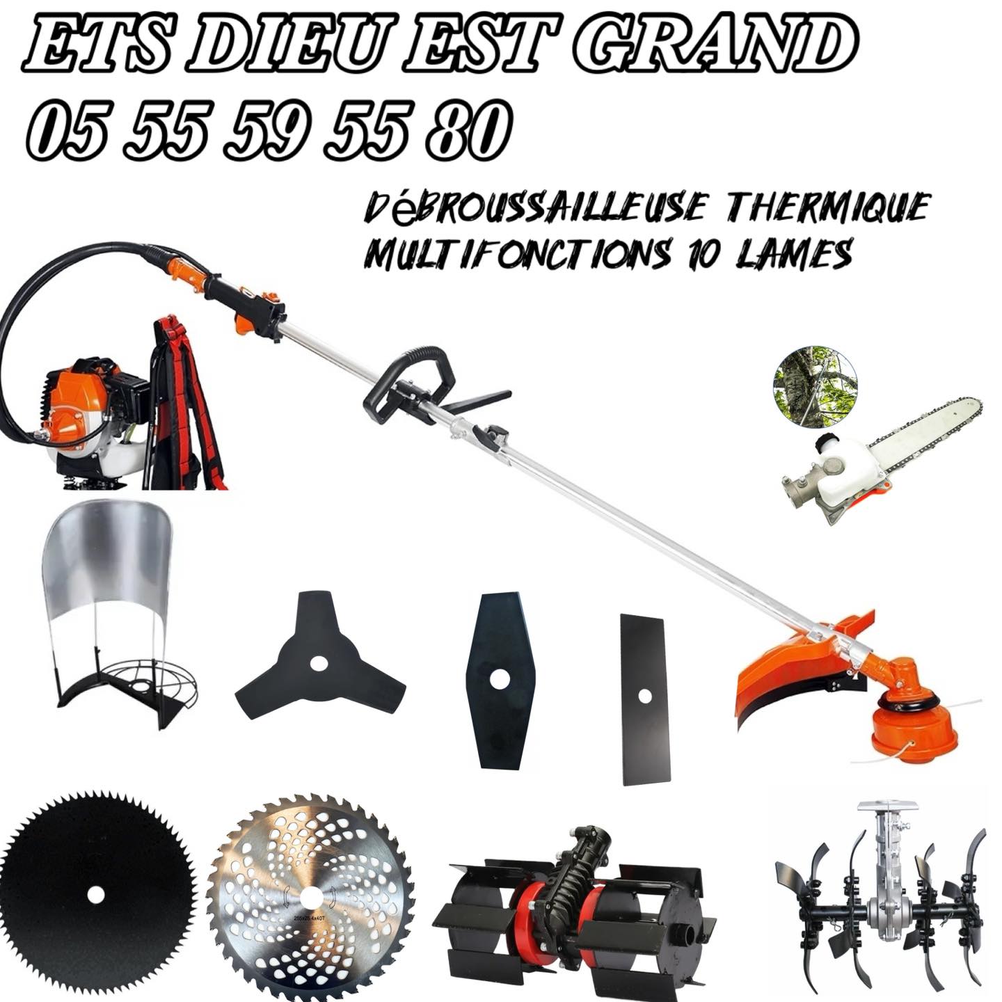 ETS - Débroussailleuse thermique multifonctions à dos kit complet avec ...