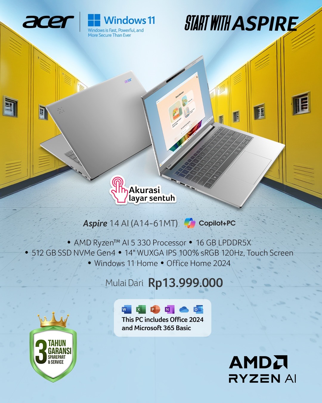 Acer Aspire Series Indonesia | Seri Aspire 14 AI terbaru, processor ...