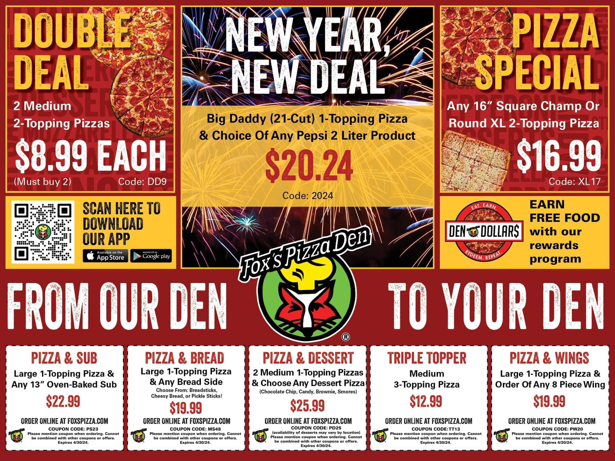 Fox's Pizza Den Chalkhill