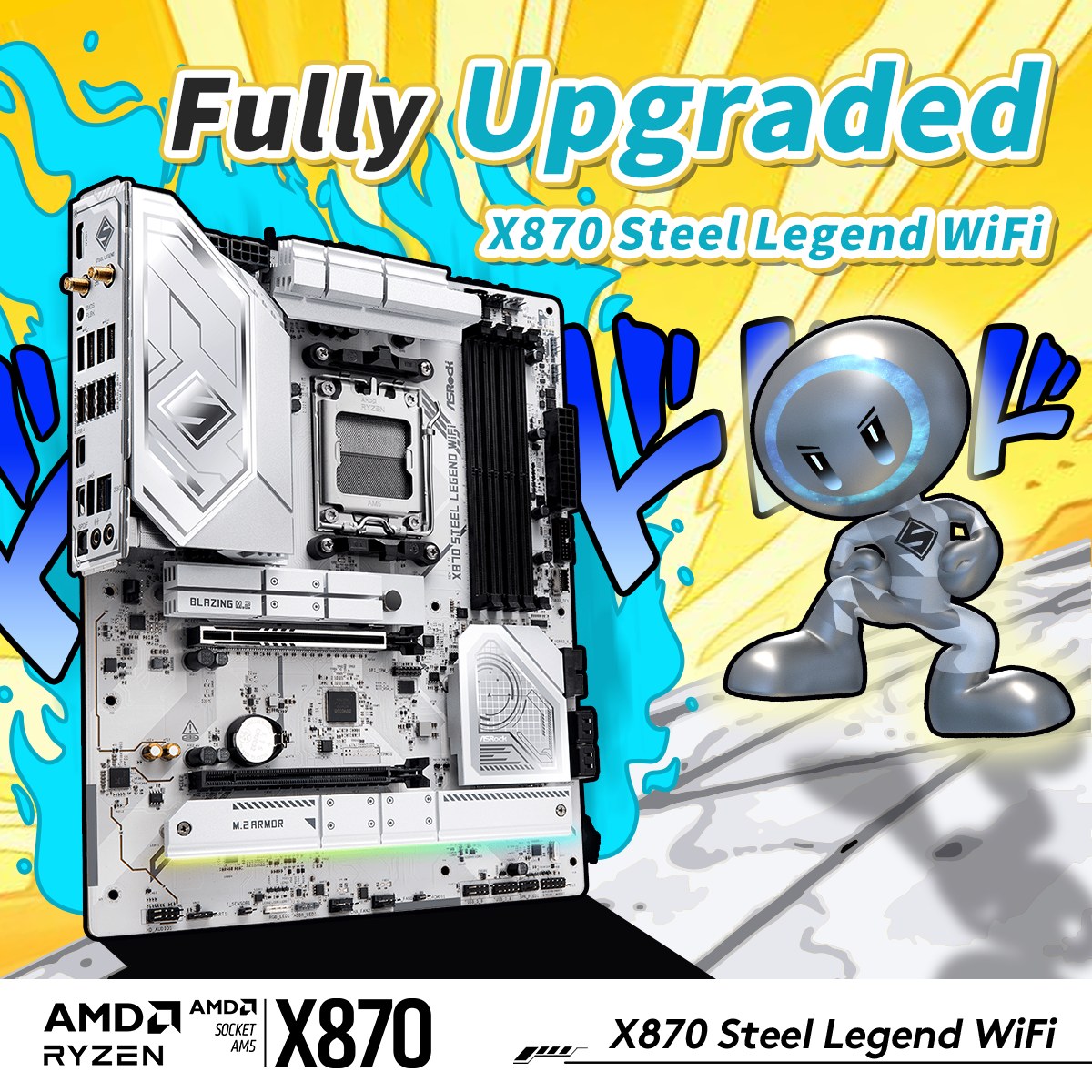 What upgrades for Asrock B450 Steel Legend motherboard with Ryzen 7?