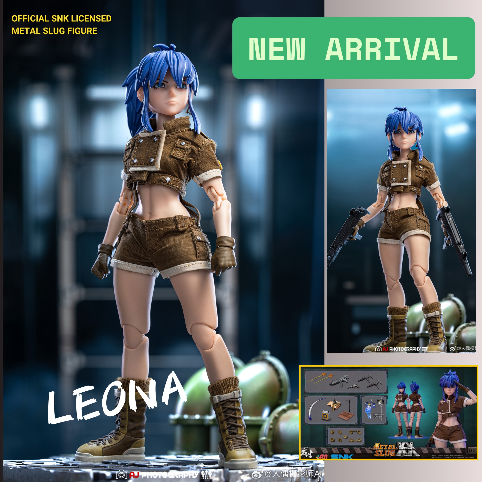NEW ARRIVAL in USA 】Tunshi Studio 1/12 Metal Slug Leona aciton