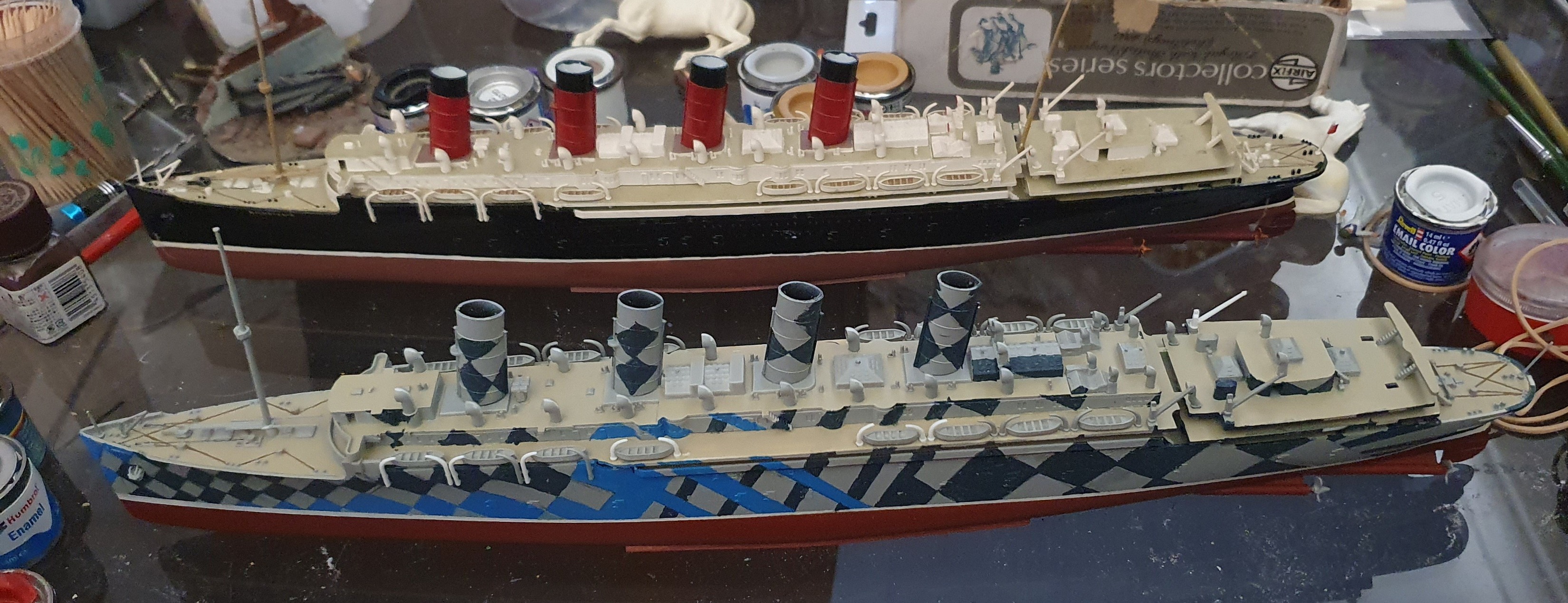 Airfix 1:600 RMS Mauretania scale model kit review